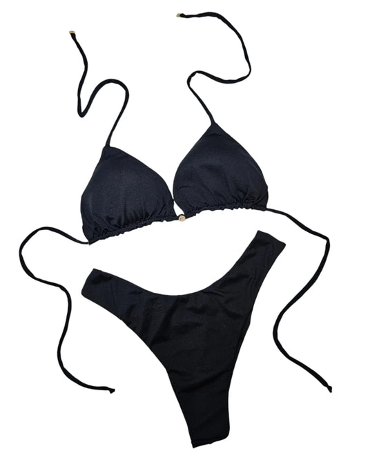 Classic Black 2 piece bikini set - Beeluxxe