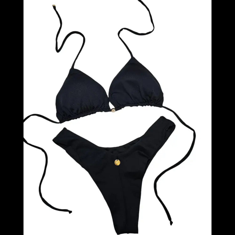 Classic Black 2 piece bikini set - Beeluxxe