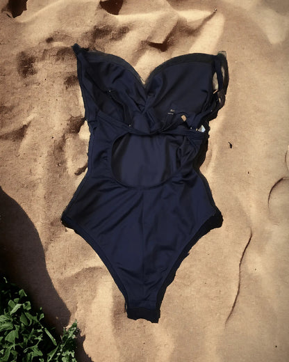 Classic black one piece regular swimsuit - Beeluxxe