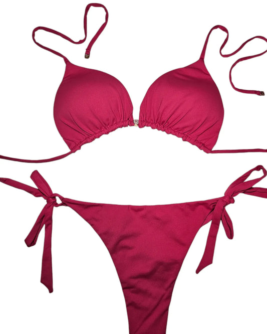 Hot pink 2 piece bikini set - Beeluxxe