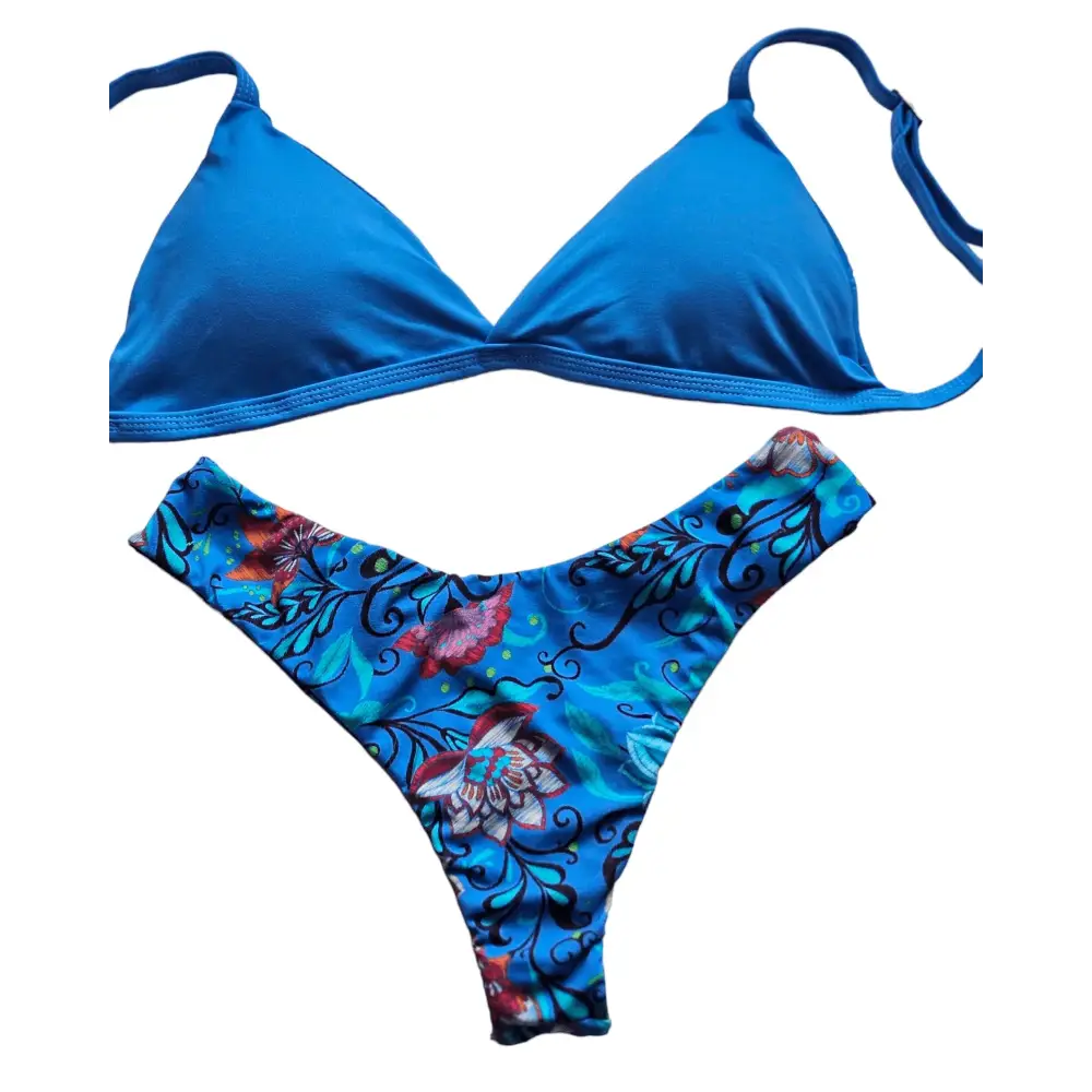 Ocean blue 2 piece bikini set - Beeluxxe