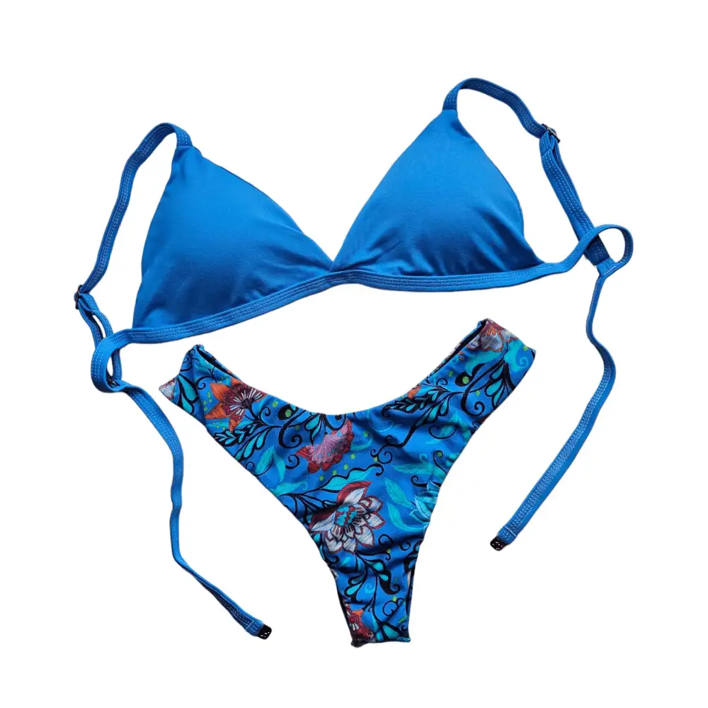 Ocean blue 2 piece bikini set - Beeluxxe