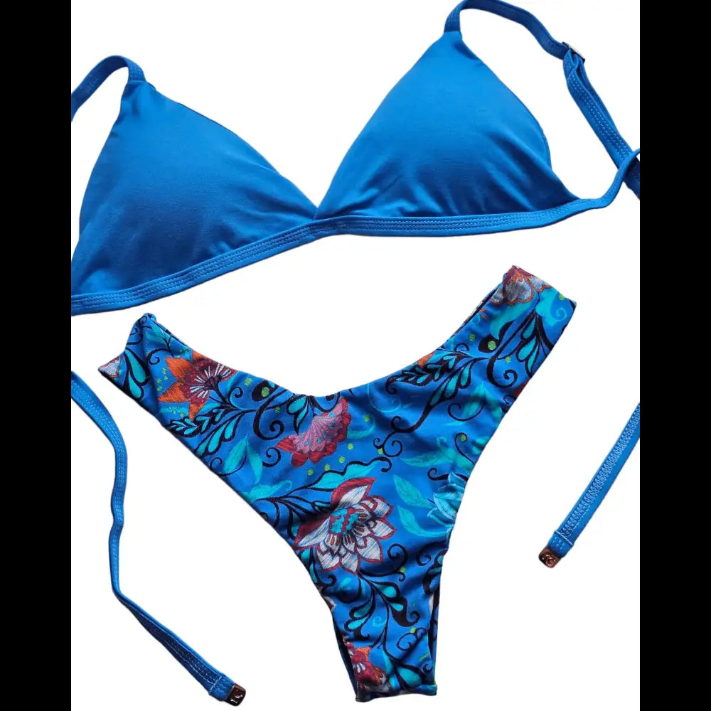 Ocean blue 2 piece bikini set - Beeluxxe