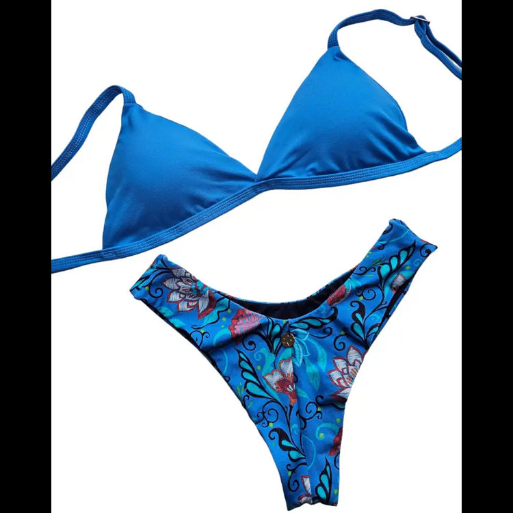 Ocean blue 2 piece bikini set - Beeluxxe