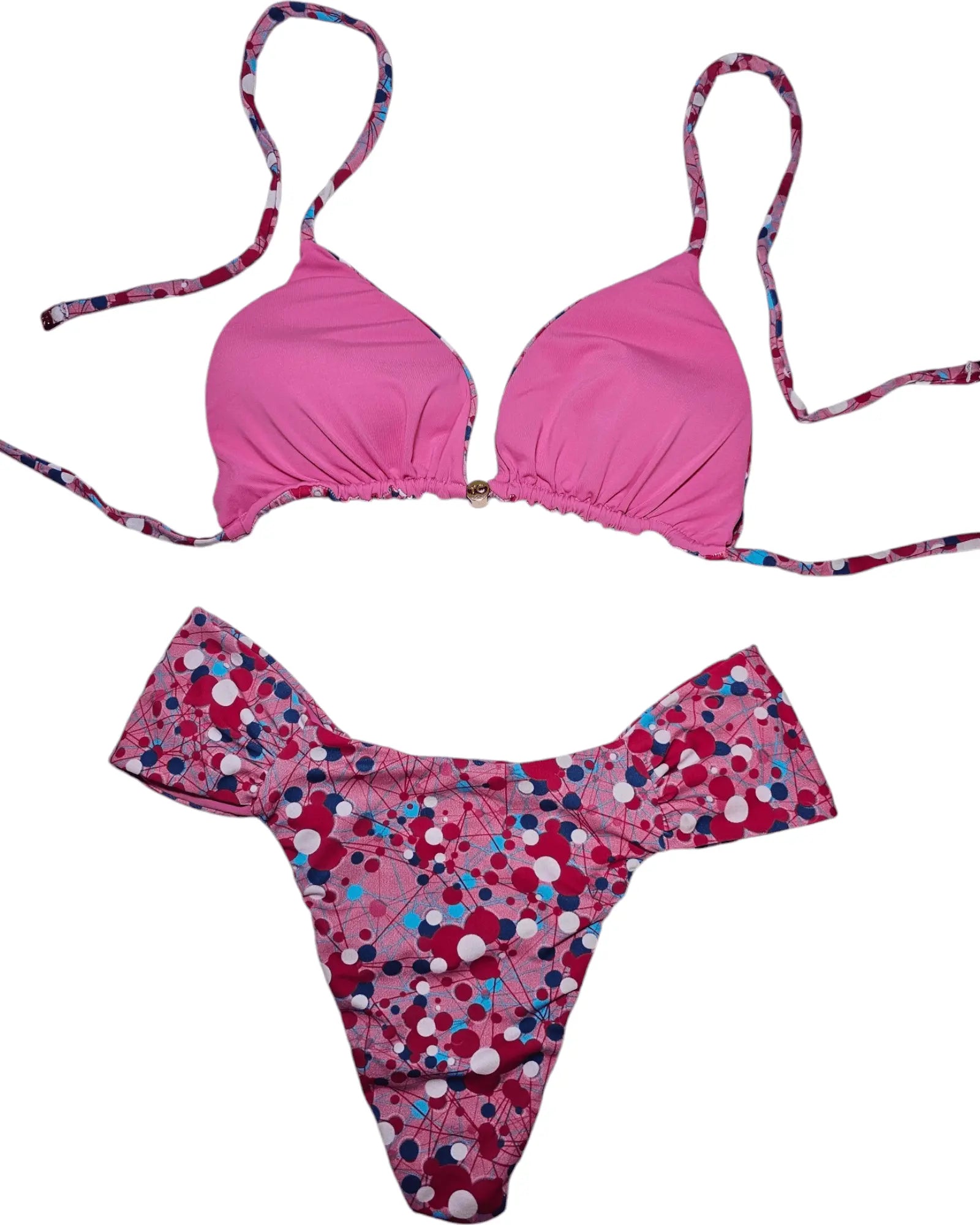 Pink fun 2 piece bikini set - Beeluxxe