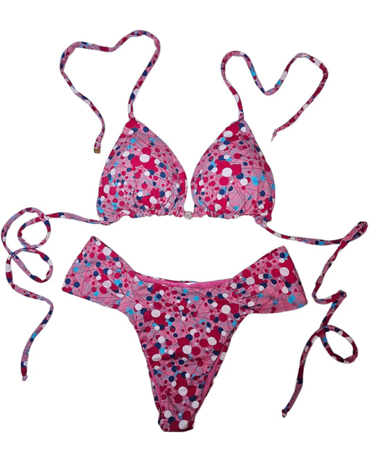 Pink fun 2 piece bikini set - Beeluxxe