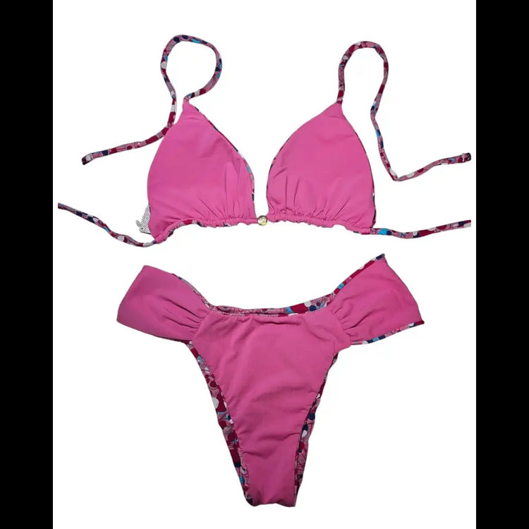 Pink fun 2 piece bikini set - Beeluxxe