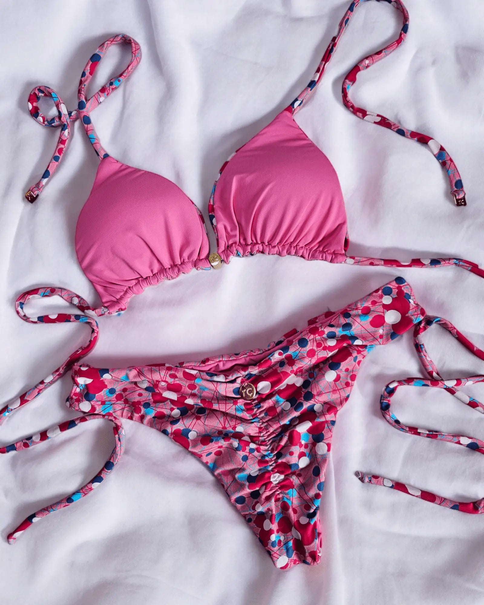 Pink 🩷 mix love bikini set - Beeluxxe