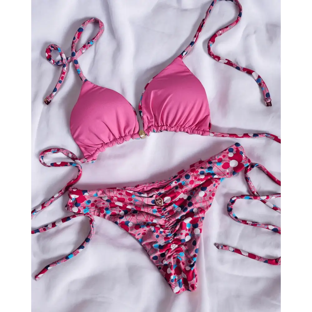 Pink 🩷 mix love bikini set - Beeluxxe