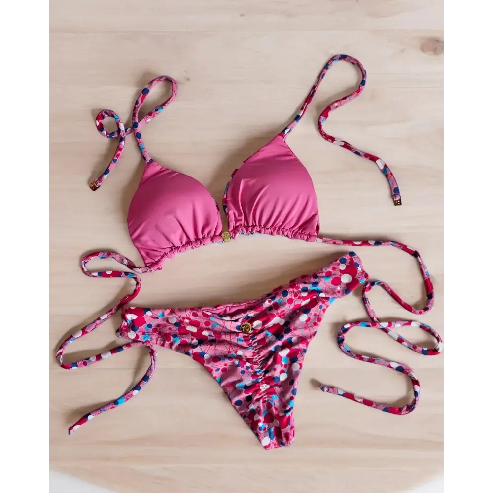 Pink 🩷 mix love bikini set - Beeluxxe