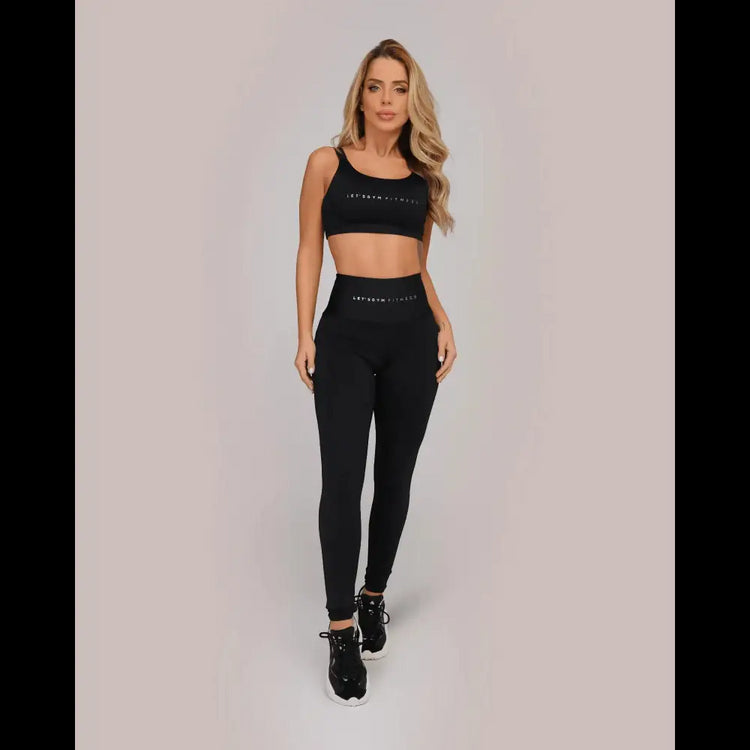 Sculpting Leggings and High-Support Sports Bra Set - Beeluxxe