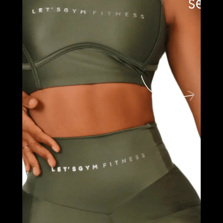 Status top and legging 2 piece fitness set - Beeluxxe