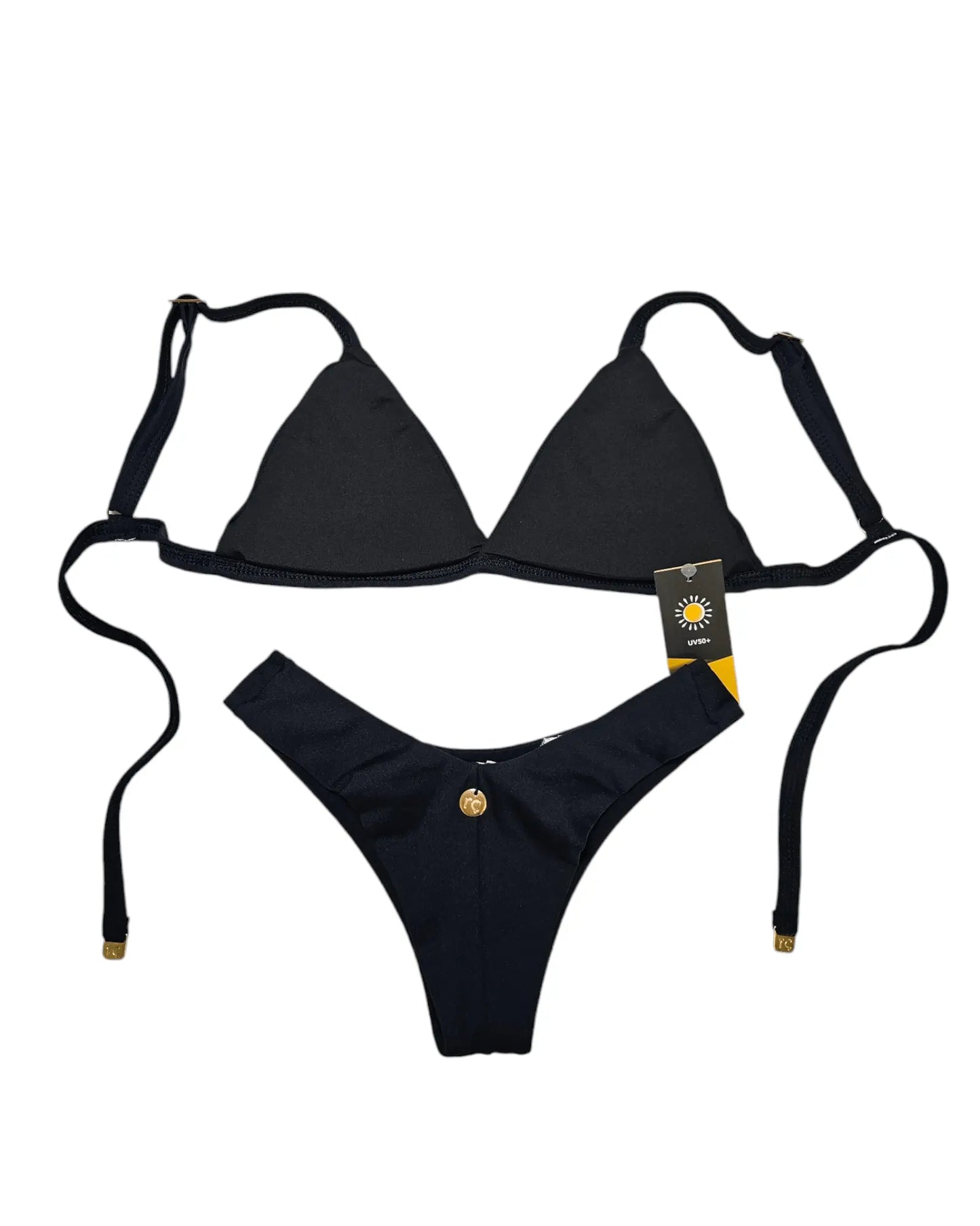 Super classic black 2 piece bikini set - Beeluxxe