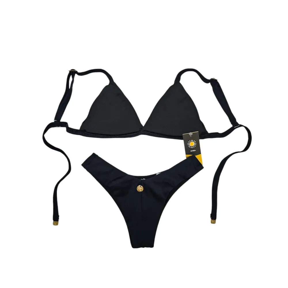 Super classic black 2 piece bikini set - Beeluxxe