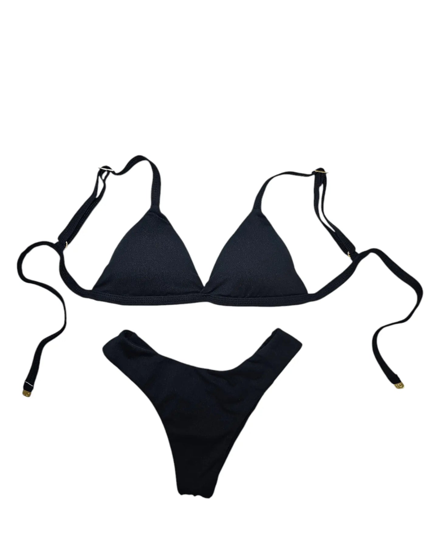 Super classic black 2 piece bikini set - Beeluxxe