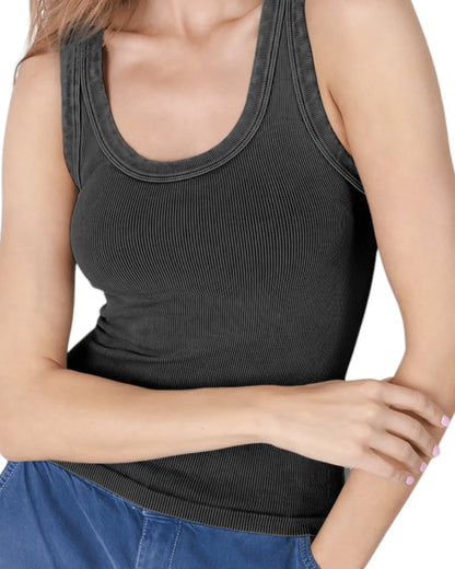 Vintage reversible ribbed tank - Beeluxxe