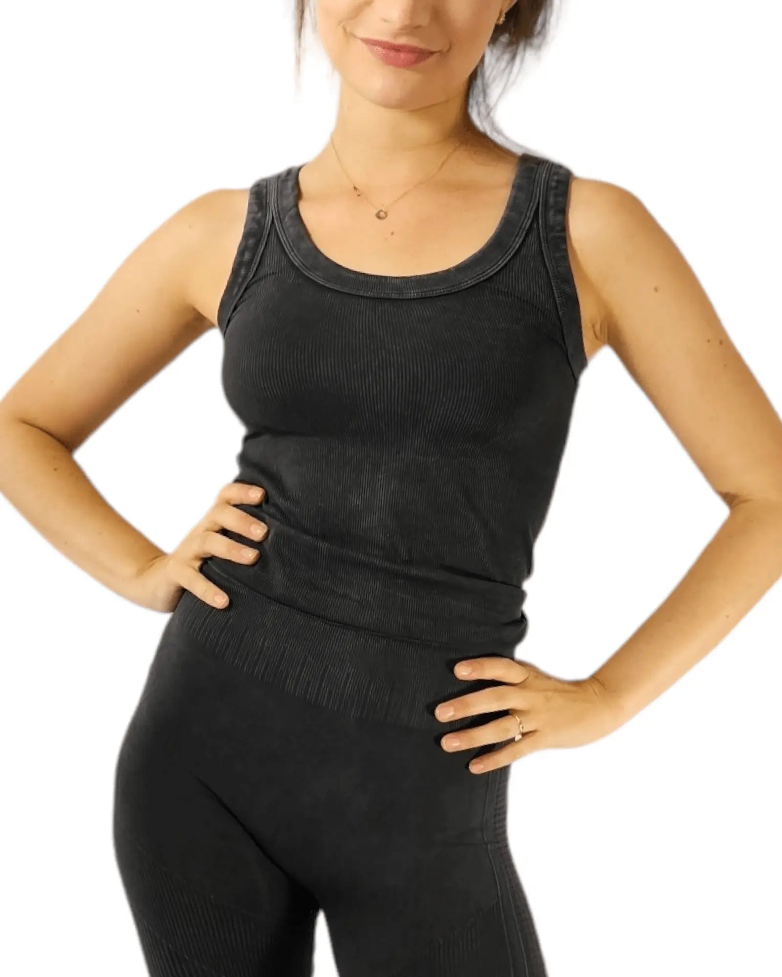 Vintage reversible ribbed tank - Beeluxxe