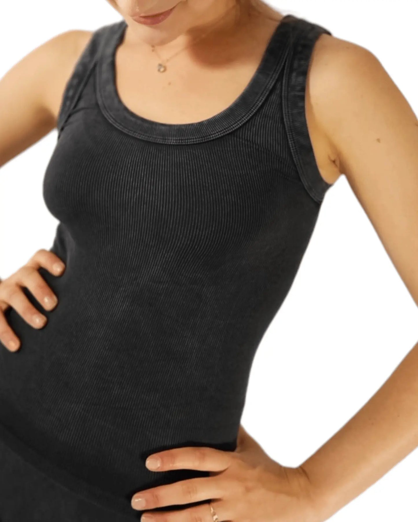 Vintage reversible ribbed tank - Beeluxxe